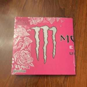 Monster energy drink hand made notebook with blank pages to write in.  Hand made